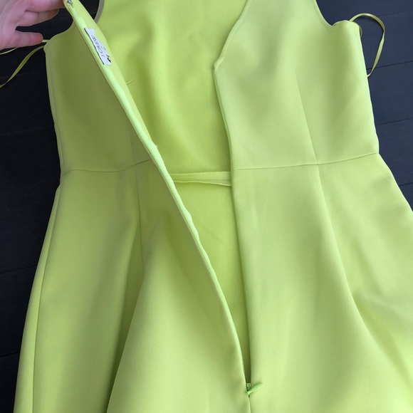 J. Crew Scalloped Drop-hem Dress Bright Kiwi - Picture 6 of 8